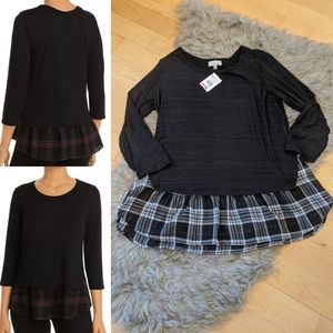 CHENAULT - plaid top. NO TAG.